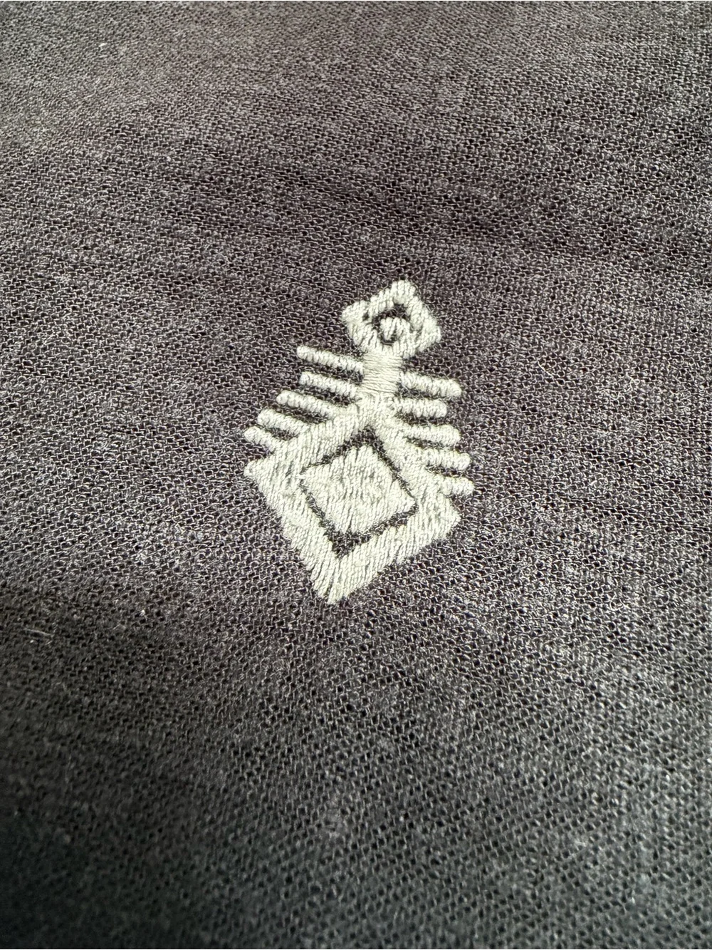 Zara Embroidered Black Linen Pants XS